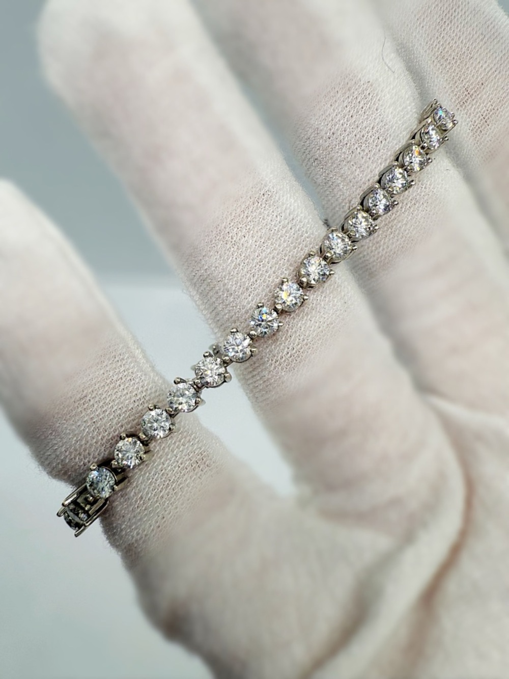 Classic White Sapphire Tennis Bracelet - Women Jewelry
